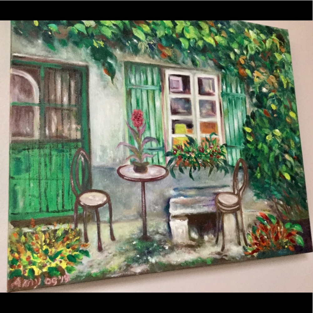 Bistro Painting - Acrylic on Canvas - 24 x 20in